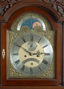 Crow Tall Clock Top Detail