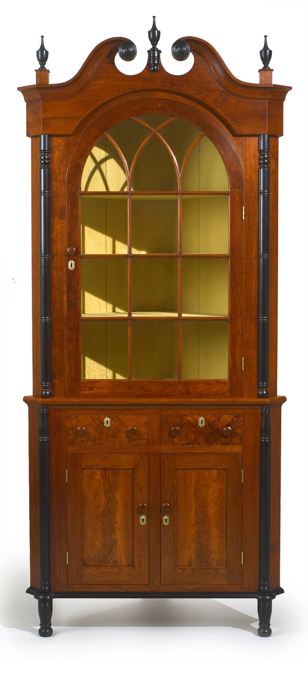 Turned Foot Corner Cupboard