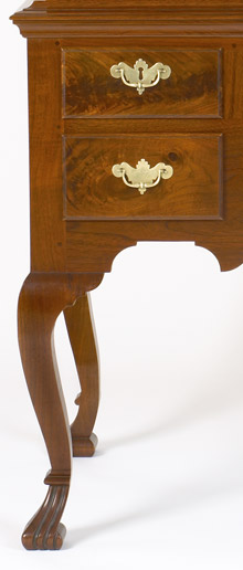 Flat Top Spanish Foot Highboy Detail