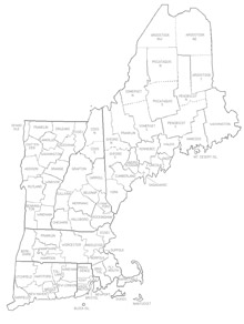 Map of New England