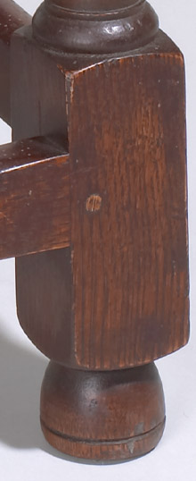 Massachusetts Joint Stool Leg Detail