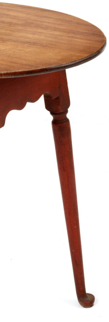 New England Oval Top Stand Leg Detail